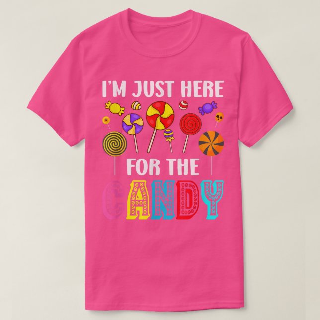 Cute Lollipop-sötsaker jag är här för godiset H T Shirt (Design framsida)