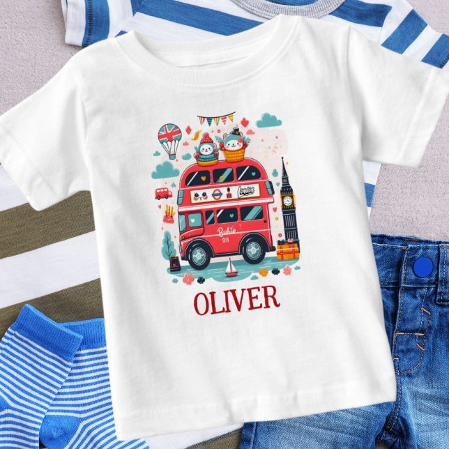 Cute London Dubbla Deck Buss och Charming Spädbarn T Shirt (Skapare uppladdad)