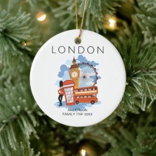 Cute London Sites Julgransprydnad Keramik