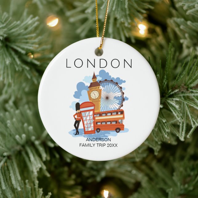 Cute London Sites Julgransprydnad Keramik (Träd)