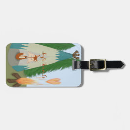 Cute Lone Fox Bagagebricka