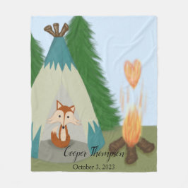 Cute Lone Fox Fleecefilt