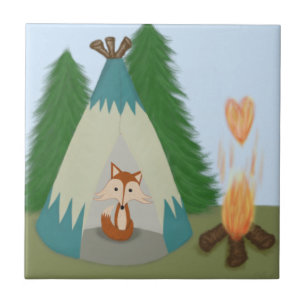 Cute Lone Fox Kakelplatta