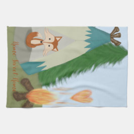 Cute Lone Fox Kökshandduk