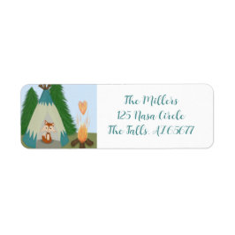 Cute Lone Fox Returadress Etikett