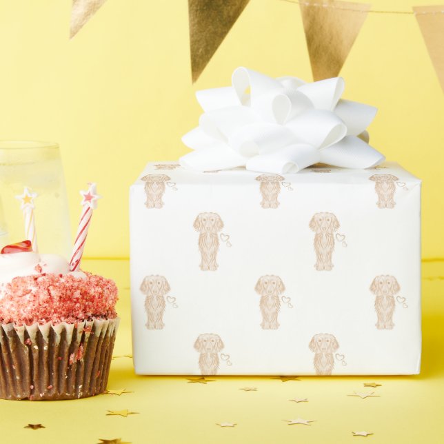 Cute Long-parad Dachshund Sause Hund Presentpapper (Födelsedagsfest)