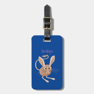 Cute Long-Rajboa tecknad illustration Bagagebricka