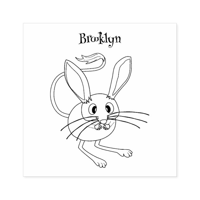 Cute Long-Rajboa tecknad illustration Stämpel (Tryck)