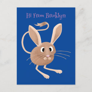 Cute Long-Rajboa tecknad illustration Vykort
