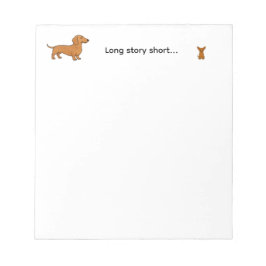Cute Long Story Short Dachshund Chihuahua Dog Anteckningsblock