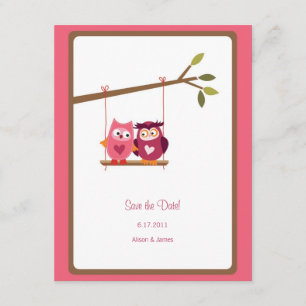 Cute Love Bird Uggla Spara datummeddelandet Datumet