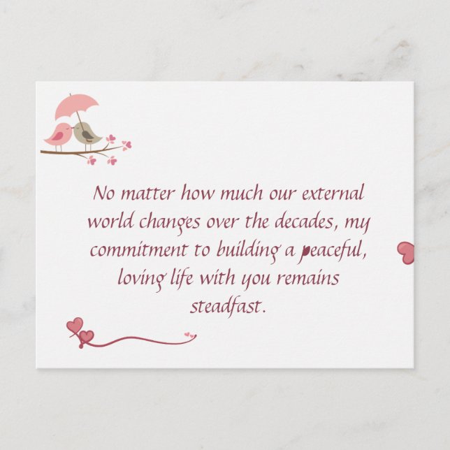 Cute Love Birds Postcard | Shared Future & Growth  Vykort (Framsida)