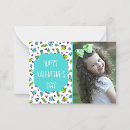 Cute Love birds Valentine Day Anpassningsbar Photo Anteckningskort