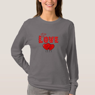Cute Love Hearts Valentine Design T Shirt