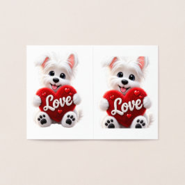 Cute Love Puppy Baby Desig Folierat Kort