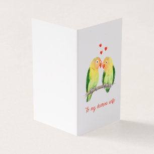 Cute lovebird kort