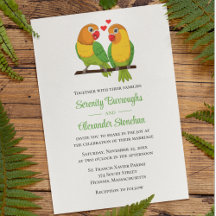 Cute Lovebird Lovebird Gult Bröllop