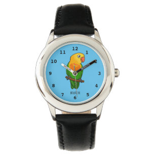Cute lovebird tecknad parrot armbandsur