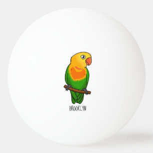 Cute lovebird tecknad parrot pingisboll