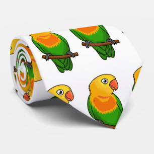Cute lovebird tecknad parrot slips