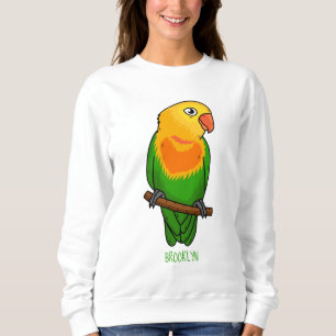 Cute lovebird tecknad parrot t shirt