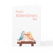 Cute lovebird Valentine Day Card