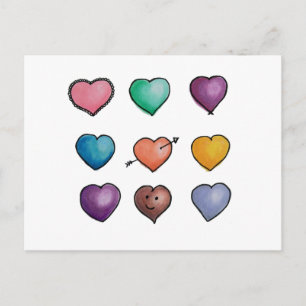 Cute Lovehearts vycard Vykort