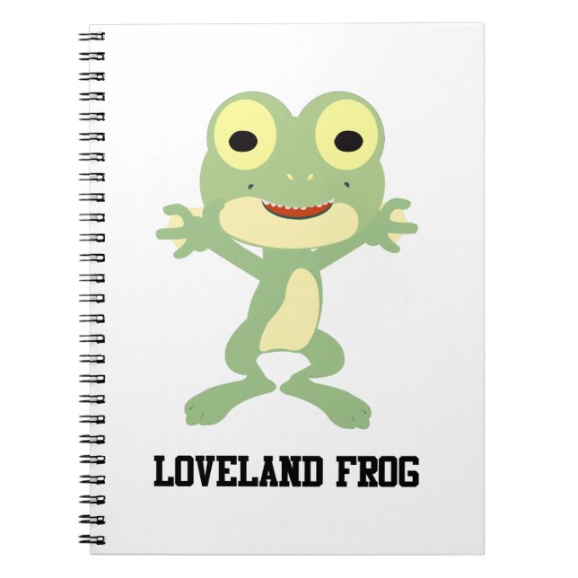 Cute Loveland Frog Anteckningsbok (Framsidan)
