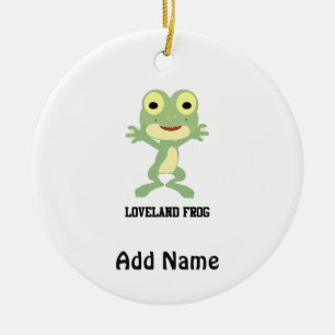 Cute Loveland Frog Julgransprydnad Keramik