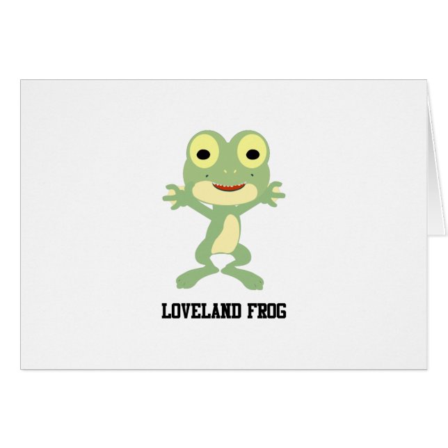 Cute Loveland Frog OBS Kort (Framsidan Horizontal)