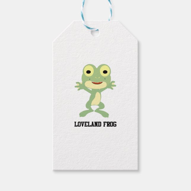 Cute Loveland Frog Presentetikett (Framsidan)