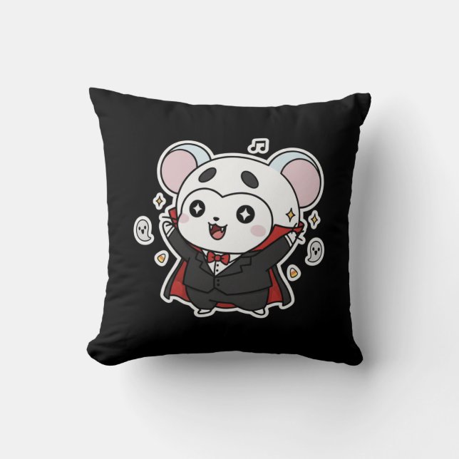 Cute lovely little mouse ready for Halloween  Kudde (Framsida)