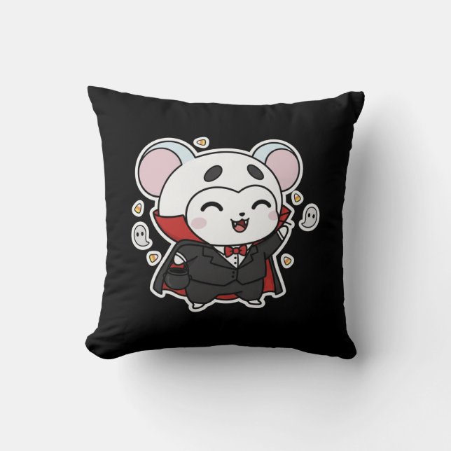 Cute lovely little mouse ready for Halloween  Kudde (Framsida)