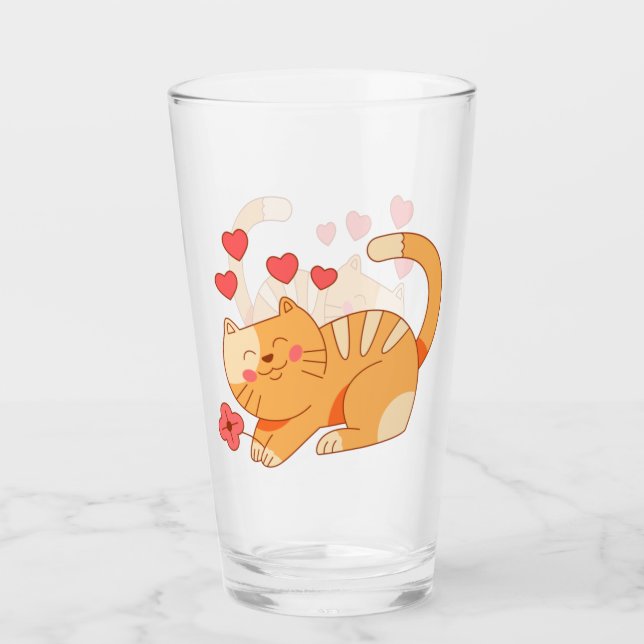 Cute Loving Orange Tabby Kitten Glaskopp (Framsida)