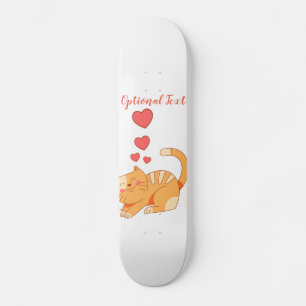 Cute Loving Orange Tabby Kitten  Mini Skateboard Bräda 18,5 Cm