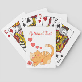 Cute Loving Orange Tabby Kitten Spelkort
