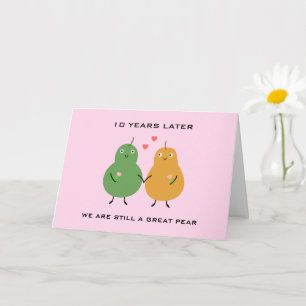 Cute Loving Underbar Pear par Pun-årsdagen Kärlek Kort