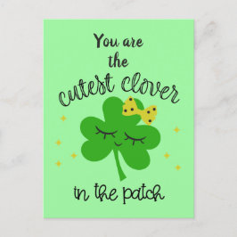 Cute Lucky Fyrklövra Lycklig St. Patricks Day Helg Vykort