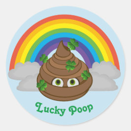 Cute Lucky Poop Runt Klistermärke
