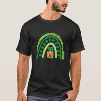 Cute Lucky Rainbow Gnome Lycklig St Patrick Day Fu T Shirt