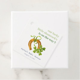 Cute Lucky Shamrock St patrick's day Baby Shower Gåvor Etiketter
