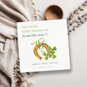 Cute Lucky Shamrock St patrick's day Baby Shower Pappersservett