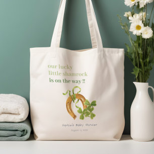 Cute Lucky Shamrock St patrick's day Baby Shower Tygkasse