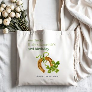 Cute Lucky Shamrock St patrick's day Barns födelse Tygkasse