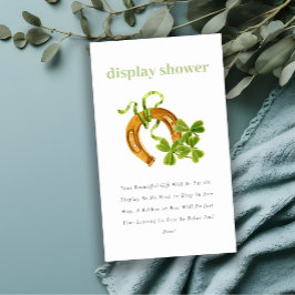 Cute Lucky Shamrock Visning Shower Baby Shower Tilläggskort