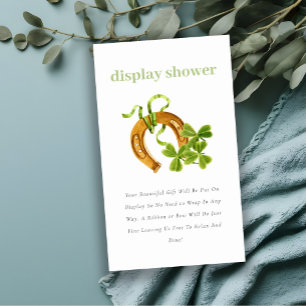 Cute Lucky Shamrock Visning Shower Baby Shower Tilläggskort