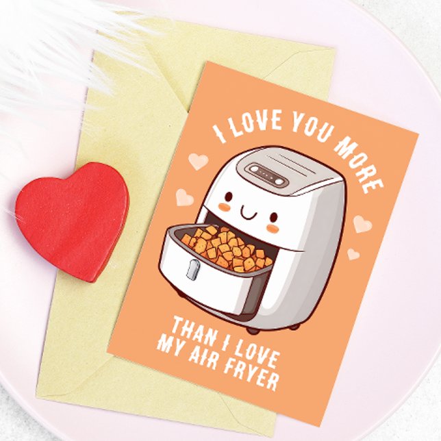 Cute Luft Fryer Valentine Day Card Helgkort (Skapare uppladdad)