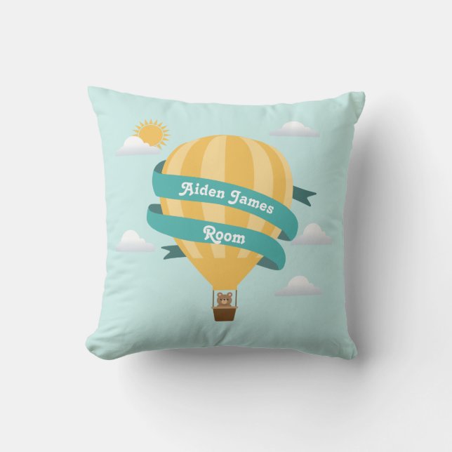 Cute Luftballong Baby Nursery Kudde (Framsida)