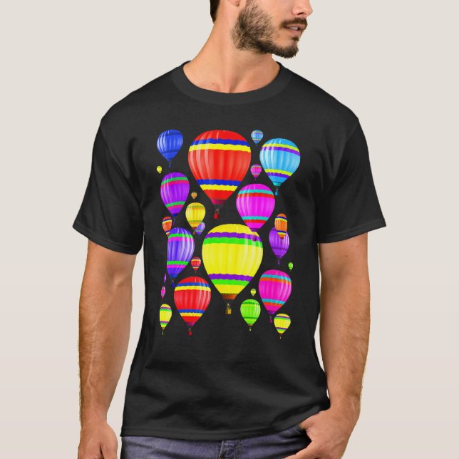 Cute Luftballong Flies Blimp, sommartid, Roligt T Shirt (Framsida)