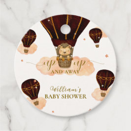 Cute Luftballong Jungle Lejon Boy Shower Gåvor Etiketter